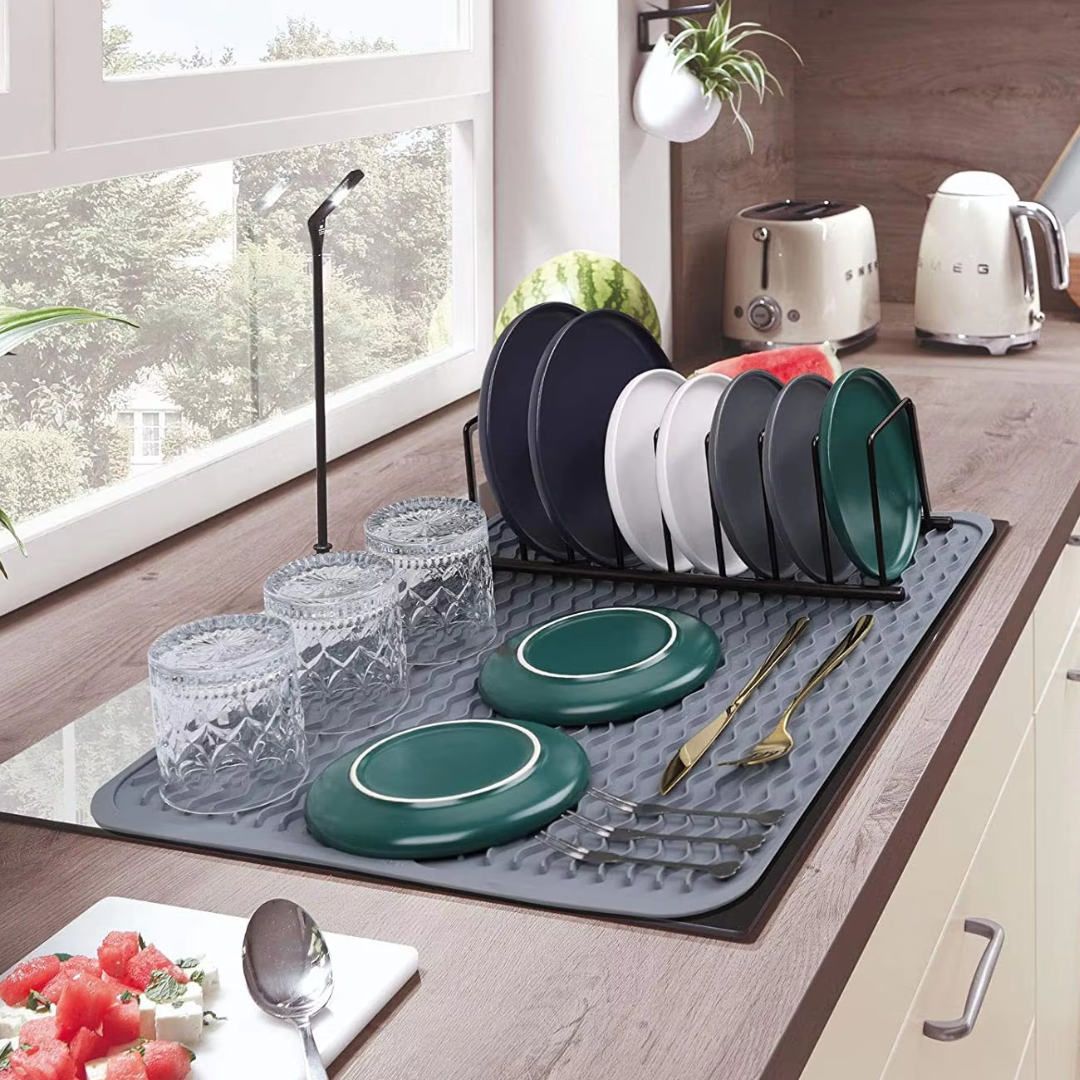Eco-friendly silicone drying mat - Multiple uses & heat resistant-Grey-30 x 30 cm-State of Style