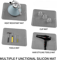 Eco-friendly silicone drying mat - Multiple uses & heat resistant-Grey-30 x 30 cm-State of Style