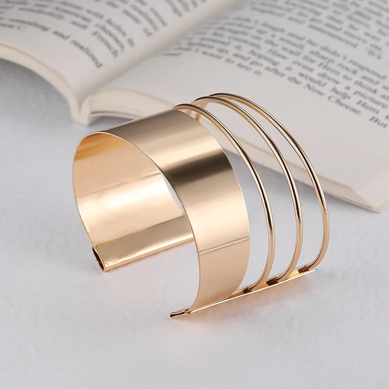 Edgy Punk Cuff Bracelet | Rebel Bangle Stainless Steel-Yvonne-State of Style