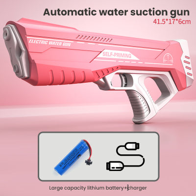 Water pistol with pressurised jet & USB-rechargeable battery for children & adults – SpritzPower X1