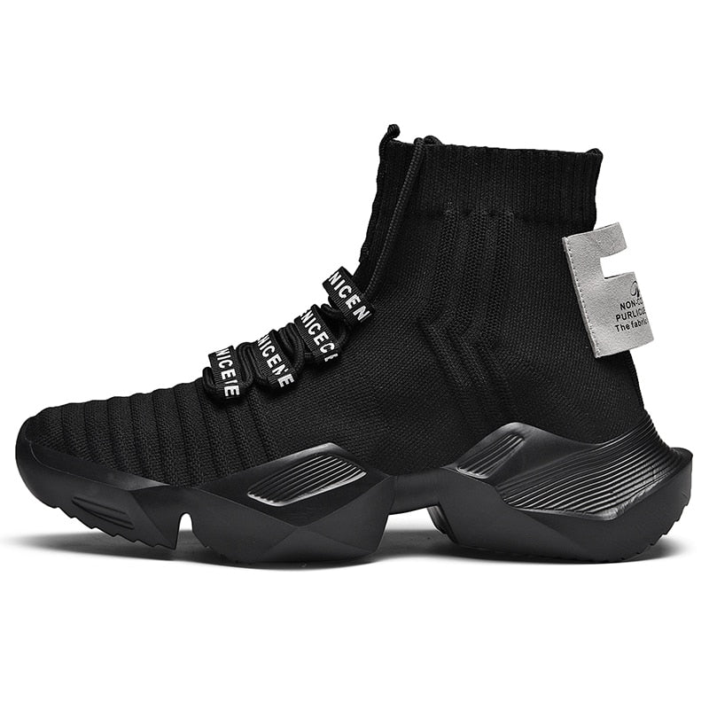 EefjesSneakers | Women's Sock Sneakers-Black-6.5-State of Style