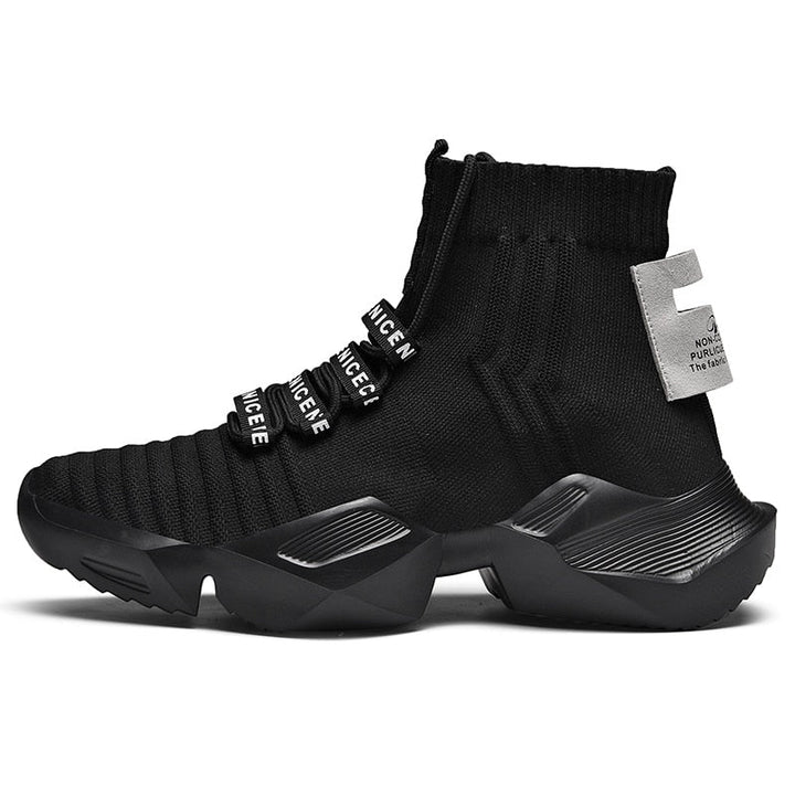EefjesSneakers | Women's Sock Sneakers-Black-6.5-State of Style