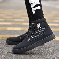 EefkesSneaks | Women's High-Top Sneakers-Black and White-6.0-State of Style