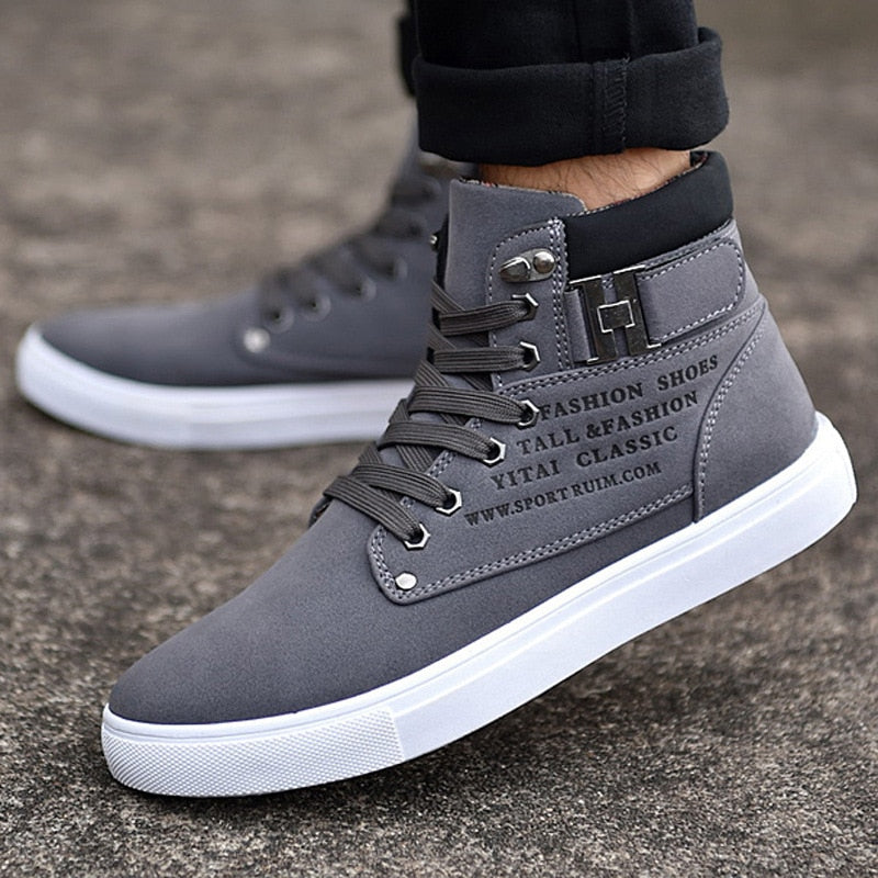 EefkesSneaks | Women's High-Top Sneakers-Dark Grey-6.0-State of Style