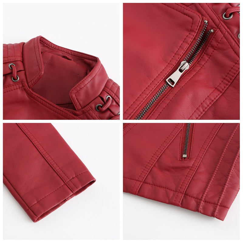 Elani - Trendy Leather Jacket for Women-Black-S-State of Style