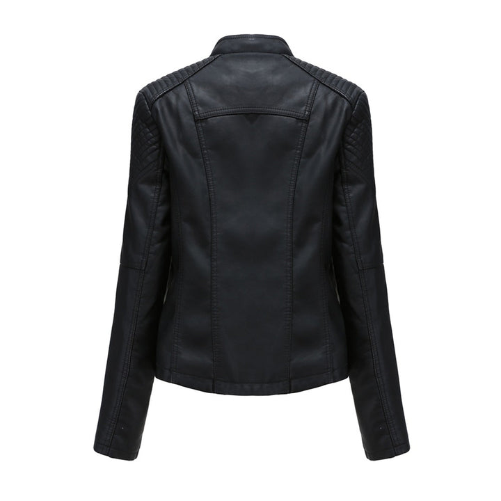 Elani - Trendy Leather Jacket for Women-Black-S-State of Style