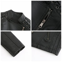 Elani - Trendy Leather Jacket for Women-Black-S-State of Style