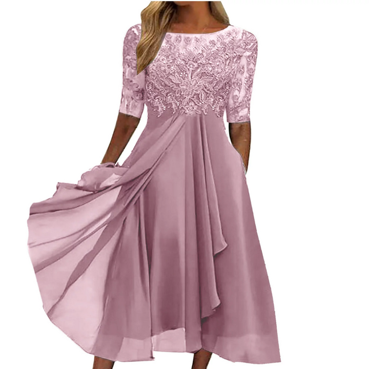 Elastic Summer Dress - Isabel-Pink-S-State of Style