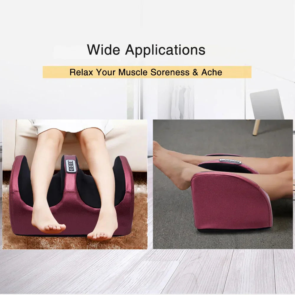 Electric Foot Massager with Heat and Shiatsu Therapy - RelaxFoot-Gold with remote control-State of Style