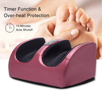 Electric Foot Massager with Heat and Shiatsu Therapy - RelaxFoot-Gold with remote control-State of Style