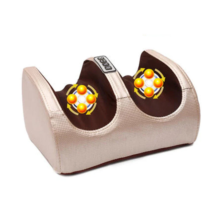 Electric Foot Massager with Heat and Shiatsu Therapy - RelaxFoot-Gold with remote control-State of Style