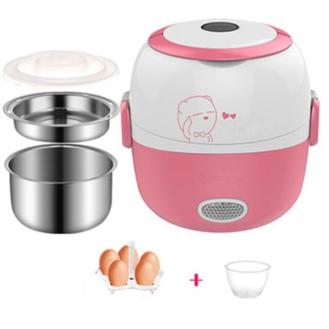 Electric Lunch Box - SteamMate-Pink-State of Style