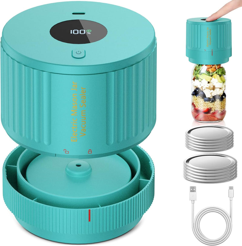 Electric Mason Jar Vacuum Sealer Kit - Keep Freshness Fast!-Blue-State of Style