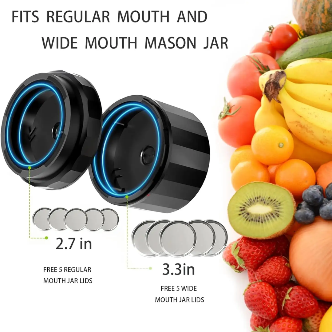 Electric Mason Jar Vacuum Sealer Kit - Preserve Freshness Quickly!-Black-State of Style
