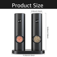 Electric Pepper and Salt Mill Set - SpiceLite-Black Without a Base-State of Style