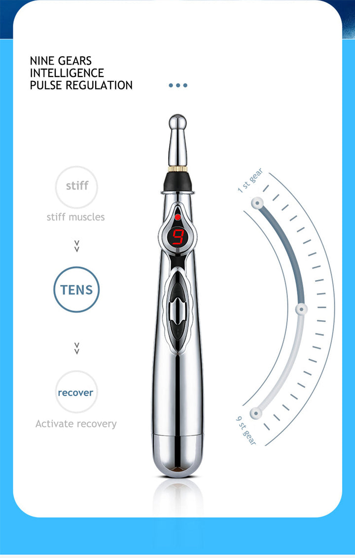 ELECTRONIC ACUPUNCTURE PEN - MERIDIAN ENERGY MASSAGE PEN FOR PAIN RELIEF-2 Heads-State of Style