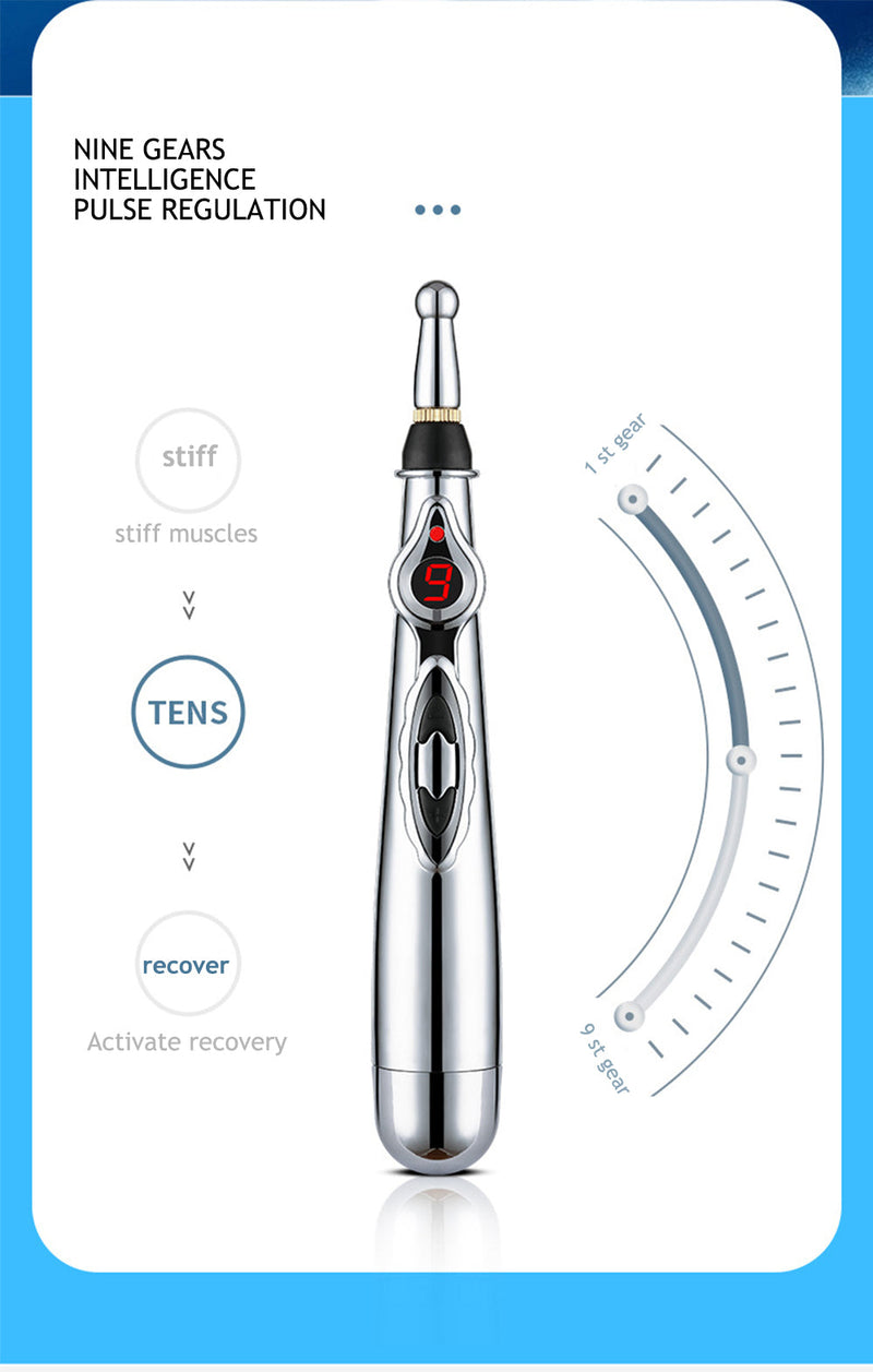 ELECTRONIC ACUPUNCTURE PEN - MERIDIAN ENERGY MASSAGE PEN FOR PAIN RELIEF-2 Heads-State of Style