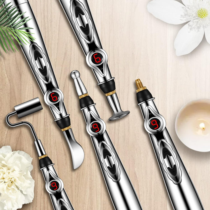 ELECTRONIC ACUPUNCTURE PEN - MERIDIAN ENERGY MASSAGE PEN FOR PAIN RELIEF-2 Heads-State of Style