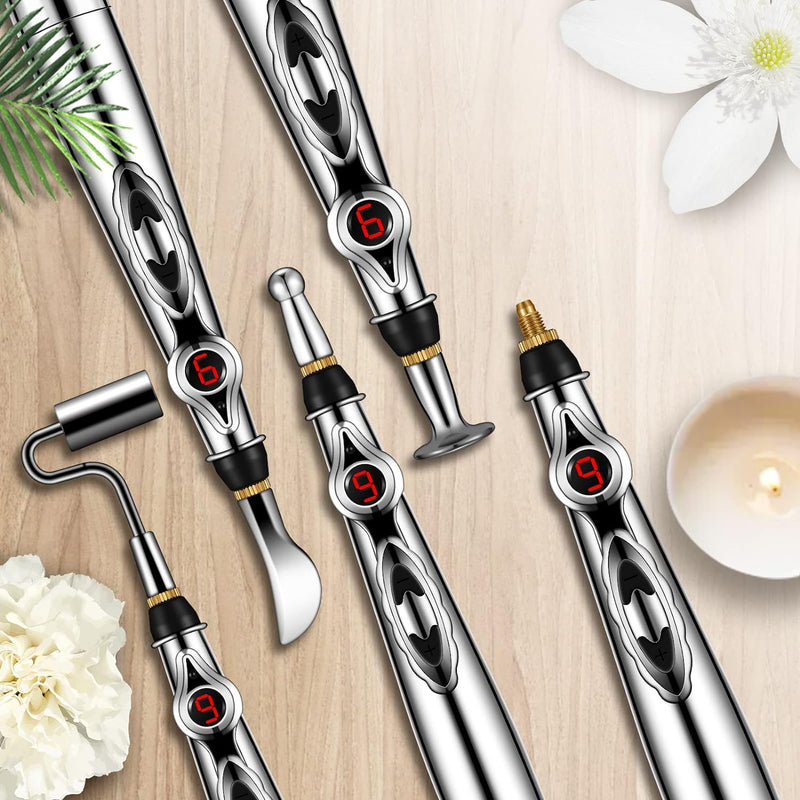 ELECTRONIC ACUPUNCTURE PEN - MERIDIAN ENERGY MASSAGE PEN FOR PAIN RELIEF-2 Heads-State of Style