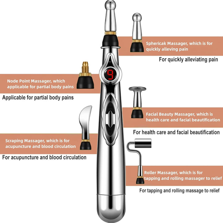 ELECTRONIC ACUPUNCTURE PEN - MERIDIAN ENERGY MASSAGE PEN FOR PAIN RELIEF-2 Heads-State of Style