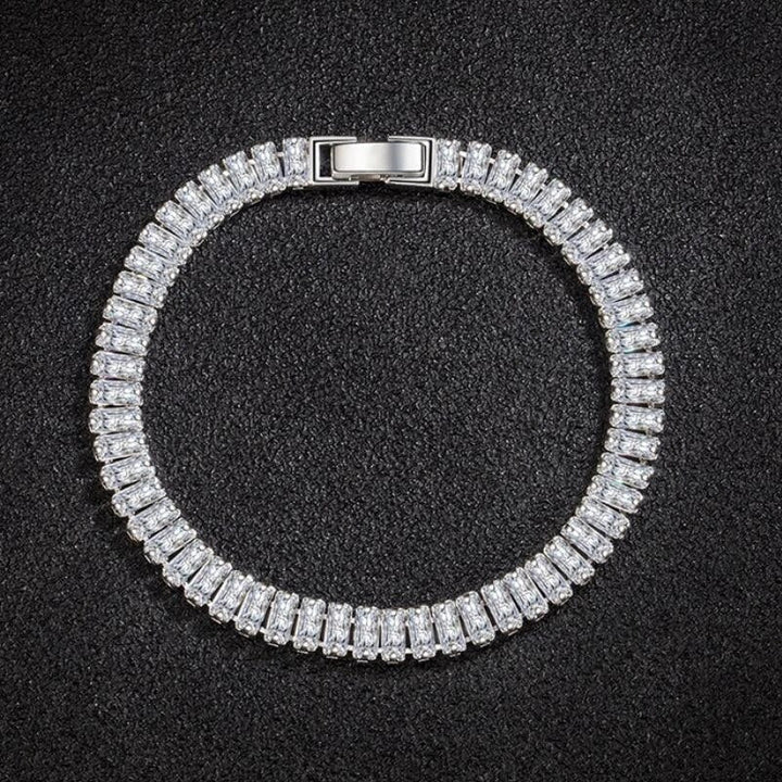 Elegant 925 Silver Bracelet with Crystals-State of Style