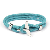 Elegant Anchor Bracelet | Nautical Charm | Adjustable Fit-Fishtail - Sky Blue-State of Style