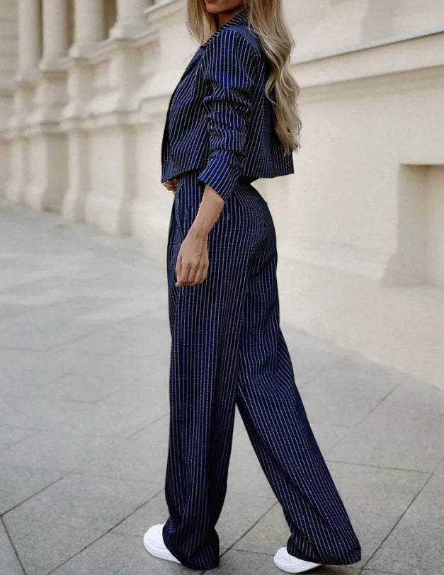 Elegant and Comfortable Women's Suit - Camille-Dark blue-S-State of Style