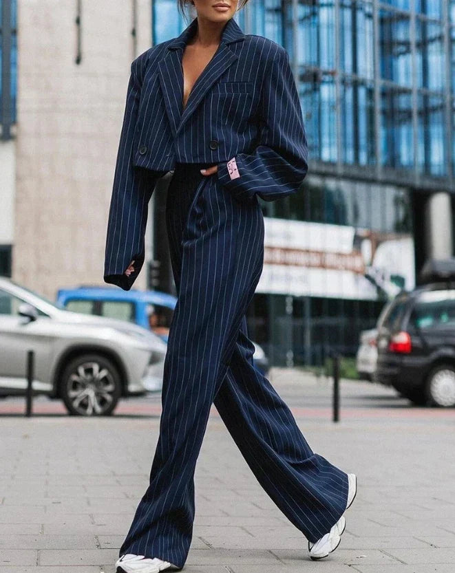 Elegant and Comfortable Women's Suit - Camille-Dark blue-S-State of Style
