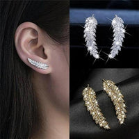 Elegant Angel Wing Earrings | Sterling Silver Dangle Jewellery-Gold-State of Style