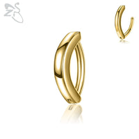 Elegant Belly Button Ring | Crystal Navel Jewellery-14G 1.6X10mm-Gold-State of Style