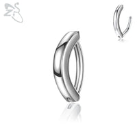 Elegant Belly Button Ring | Crystal Navel Jewellery-14G 1.6X10mm-Silver-State of Style
