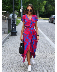 Elegant Cassidy Midi Dress | Versatile & Comfortable-Red/Blue-XS-State of Style