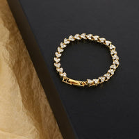 Elegant Crystal Big Bracelet | Women's Jewellery-Gold-State of Style