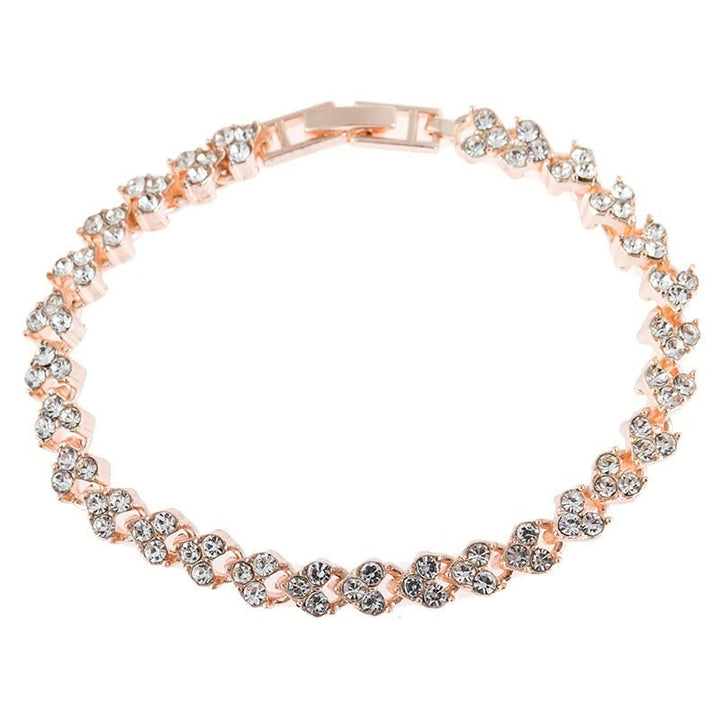 Elegant Crystal Big Bracelet | Women's Jewellery-Rose Gold-State of Style