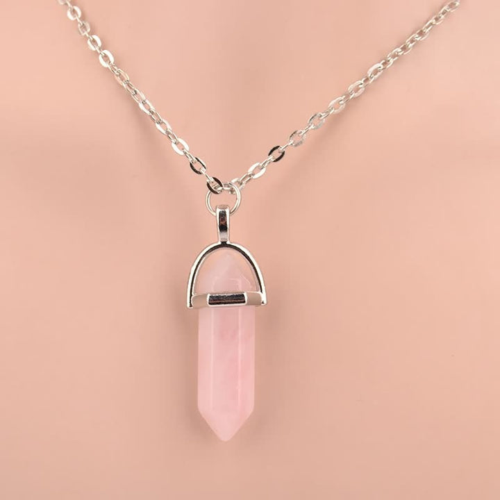 Elegant Crystal Chain Necklace | Women's Jewellery-Pink-State of Style