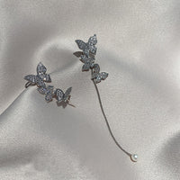Elegant Dangle Earrings | Rhinestone Sparkle-Butterfly crystal-State of Style