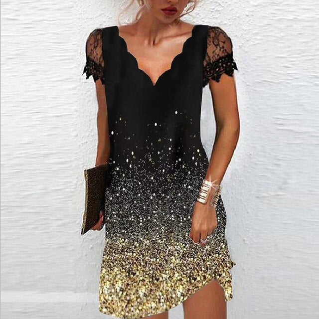 Elegant Dress With Exquisite Details | Perfect For Any Occasion-Gold-S-State of Style