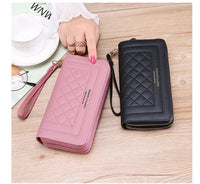 Elegant Dual-Zip Women's Clutch – Stylish & Organised Wallet-Black-State of Style