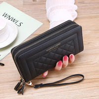 Elegant Dual-Zip Women's Clutch – Stylish & Organised Wallet-Black-State of Style