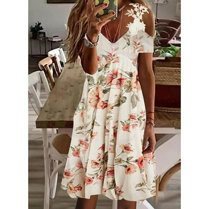 Elegant Flower Dress | Perfect for Any Occasion-Brown-S-State of Style