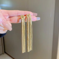 Elegant Knot Long Tassel Earrings-GOLD-State of Style