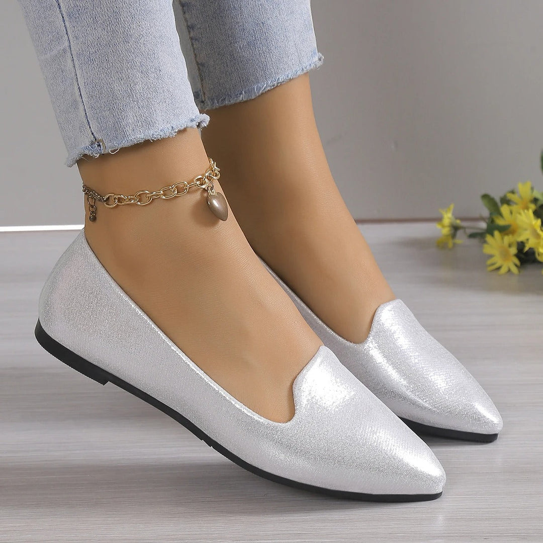 Elegant lace ballerinas with stretch - Vivienne-Gold-3-State of Style