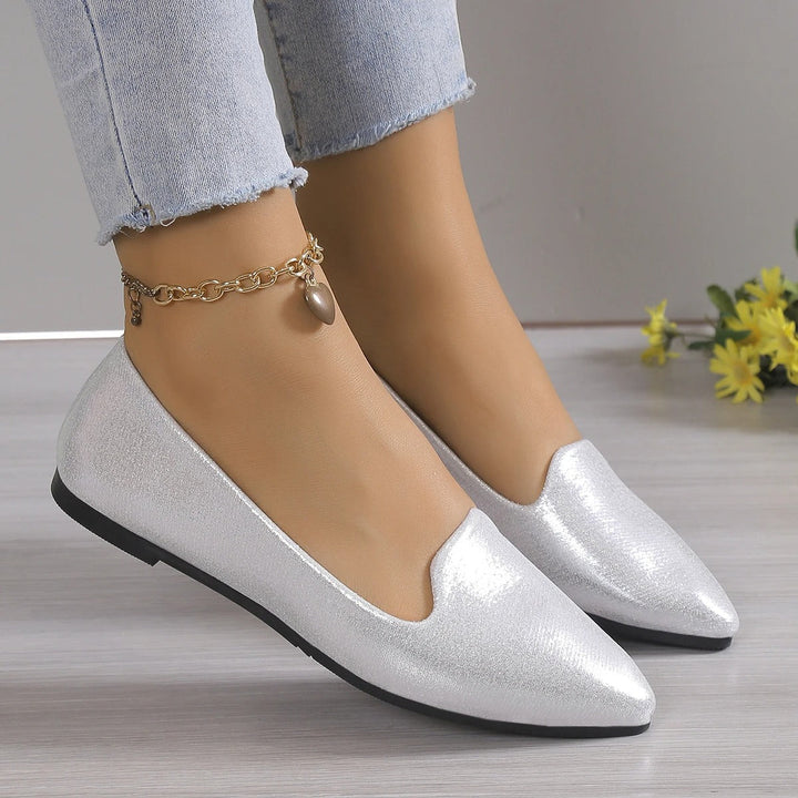 Elegant lace ballerinas with stretch - Vivienne-Gold-3-State of Style