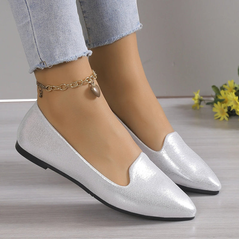Elegant lace ballerinas with stretch - Vivienne-Gold-3-State of Style
