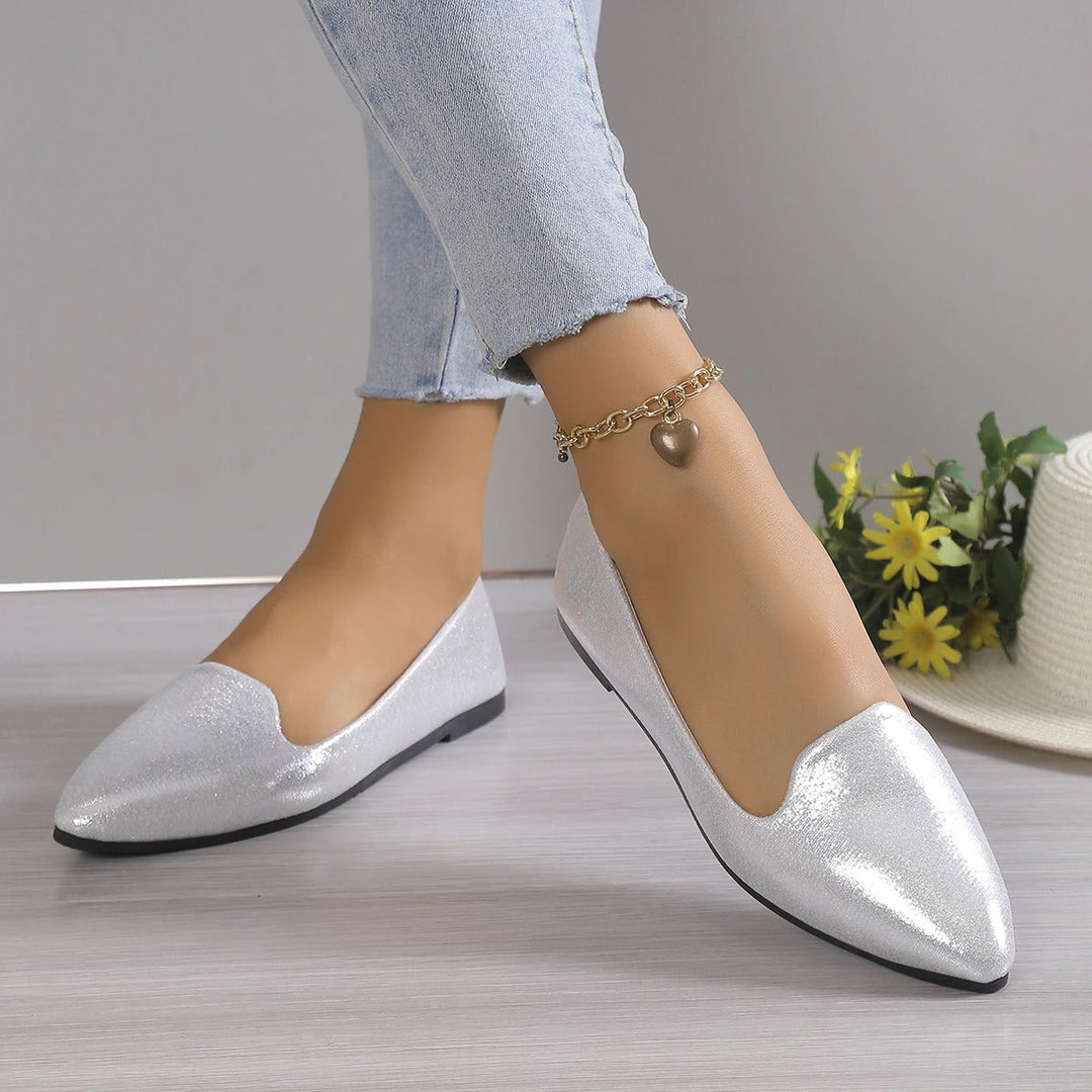 Elegant lace ballerinas with stretch - Vivienne-Gold-3-State of Style