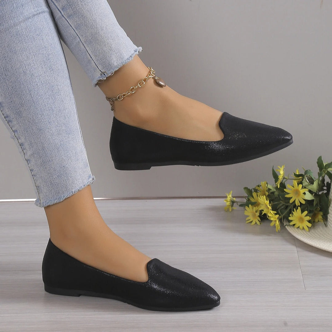 Elegant lace ballerinas with stretch - Vivienne-Gold-3-State of Style