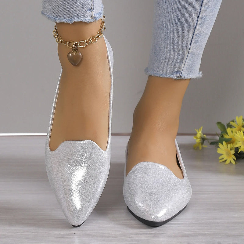 Elegant lace ballerinas with stretch - Vivienne-Silver-3-State of Style