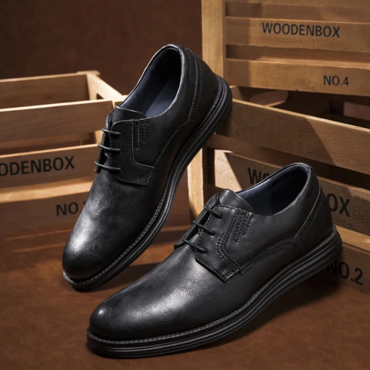 Elegant Leather Sneakers Charles – Office & Casual Comfort-Chocolate-6.5-State of Style