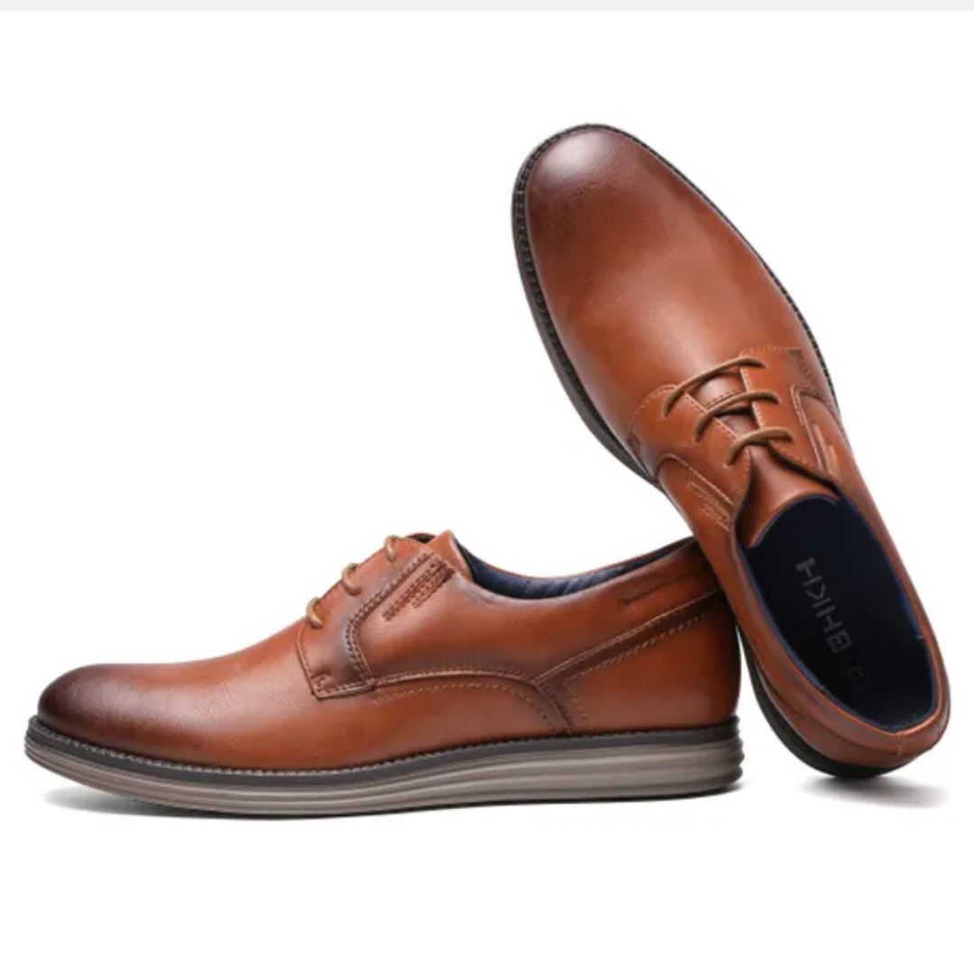 Elegant Leather Sneakers Charles – Office & Casual Comfort-Chocolate-6.5-State of Style