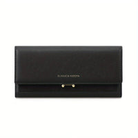 Elegant Long Wallet – Spacious & Stylish PU Leather Purse-Black-State of Style